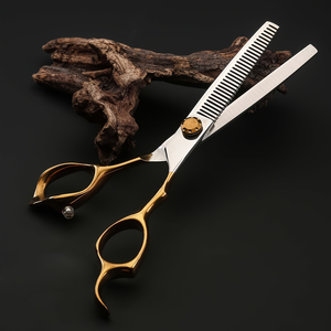 Ciseaux à effiler professionnels en acier inoxydable pour coiffer, tailler et couper les cheveux pour hommes et femmes - Product Image 6