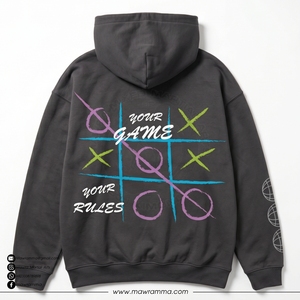 Sweat-shirt à capuche personnalisé Mawra pour homme, en coton noir, molletonné, décontracté, coupe classique, pour l'automne, unisexe - Product Image 4