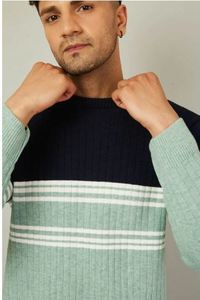 <b>Men</b> Elegant Textured Knit Fashion Vintage Inspired Winter Sweater <b>Men</b> Warm Everyday Knitwear <b>Pullover</b> On Sale Price - Product Image 2