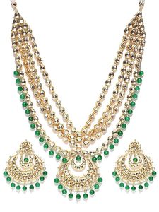 Conjunto de Joyería Chapado en Oro con Diseño Floral de Perlas de Imitación y Cristales de Aleación Blanca Tradicional para Boda de Mujer: Collar, Pendientes y Anillo - Product Image 3