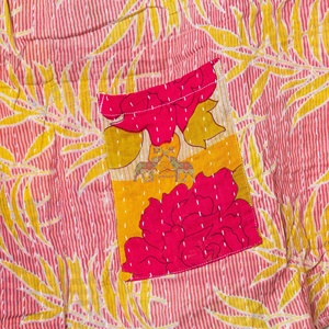 New Arrival Assorted Block Printed Eco-Friendly Breathable Loose Floral Kaftans <b>Kantha</b> Beach Wear Dresses - Product Image 2