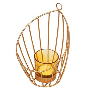 Lámpara colgante de metal con forma de cilindro de aspecto moderno, más vendida, con acabado dorado, centro de mesa para decoración del hogar, hecha a mano. - Product Image 3