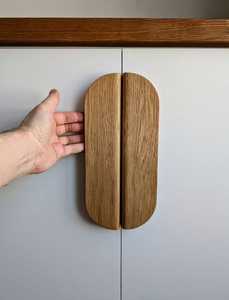 Poignées de meuble en bois uniques, forme personnalisée, finition artisanale naturelle polie, durables, décoration moderne pour la maison, poignées de meuble - Product Image 5
