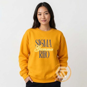 Sweat-shirt décontracté respirant en molleton de coton éco-responsable 500g pour femme, motif Sigma Gamma Rho, collection Trésors Grecs, haute qualité, automne-hiver - Product Image 4