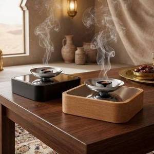 Decoración para el hogar, decoración árabe, decoración de Oriente Medio, quemador de incienso tradicional, quemador de madera perfumada, quemador de incienso oud, accesorios para bakhoor - Product Image 6