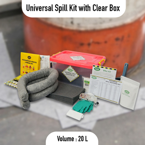 ชุดดูดซับสารเคมีอเนกประสงค์ 20 ลิตร พร้อมกล่องใส พกพาสะดวก สำหรับควบคุมการรั่วไหลของน้ำมัน สารเคมี และของเหลว ใช้ในอุตสาหกรรม - Product Image 2