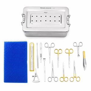 Juego de 16 Instrumentos Manuales para Blefaroplastia, Reutilizables, de Acero Inoxidable, para Cirugía de Párpados, Instrumentos Quirúrgicos Oftálmicos y Plásticos - Product Image 1