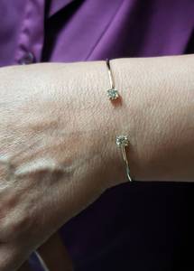 0.80 CT Lab Grown Diamond Bangle <b>Bracelet</b> in 18K Gold Plated | IGI Certified Luxury Wedding Jewelry | Fashion Jewelry - Product Image 1