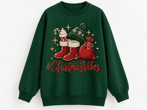 Burgundy <b>Sequin</b> Embroidered Santa Claus Crew Neck Sweatshirt Women Drop Shoulder <b>Long</b> <b>Sleeve</b> Christmas <b>Top</b> - Product Image 4