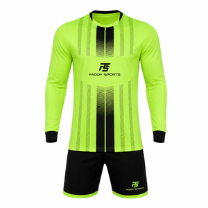 Ensemble d'uniformes de gardien de but de football personnalisés professionnels, maillot de gardien de but à manches longues avec short, kit d'entraînement respirant pour les matchs - Product Image 1