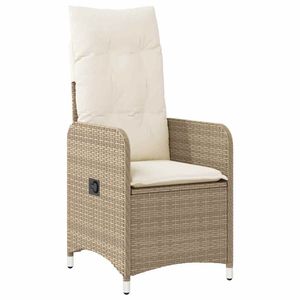 Conjunto de Bistro para Patio de 7 Piezas en Poliratán Beige con Cojines, Conjuntos de Jardín - Product Image 3