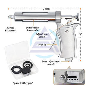 Jeringa Continua Semiautomática Ajustable de 50 ml, Inyección Continua de Vacunas, Equipo Veterinario para Caballos, Ovejas, Ganado Vacuno y Cerdos - Product Image 3