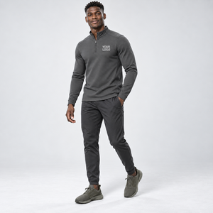 Veste de performance respirante pour homme à demi-zip, légère, en double maille, pour l'échauffement et l'entraînement d'équipe, vente en gros, fournisseur OEM personnalisé - Product Image 2