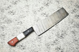 Cuchillo de Cocina Hecho a Mano con Acero de Damasco |   Picadora de Carne de Alta Resistencia para Carnicería |   Navaja Profesional Forjada con Precisión de Cuchilla - Product Image 4