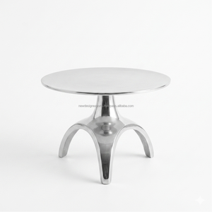 Luxury Polished Metal Wedding Cake Riser • Fine Dining Catering Presentation Base - Product Image 5