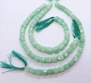 AAA Natural Amazonite Faceted Cube Gemstone Beads 6.5-7 MM Amazonite 3D <b>Box</b> Cube Beads 8 Inch Natural Amazonite Loose Beads High - Product Image 1