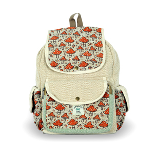 Sac à dos de sport décontracté en coton et chanvre - Product Image 1