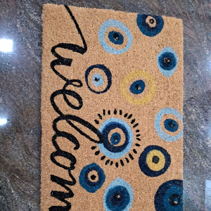 Tapis de porte extérieur épais en microfibre antidérapante à motif puzzle, tufté, uni, vierge, en vrac, Hindistan Cevizi PasPas Jucor - Product Image 1