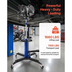 Martinetto Idraulico Telescopico per Trasmissione da 750 kg (1660 libbre) con Capacità di Sollevamento di 0,75 Tonnellate, Pedale Girevole a 360 Gradi, Martinetti Idraulici da 1 Tonnellata - Product Image 3