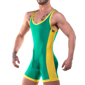 Adult Unisex Wrestling Singlets Tummy Control Gym Sleeveless Power Lifting Clothing Running Skinsuit <b>Classic</b> Style Solid - Product Image 1