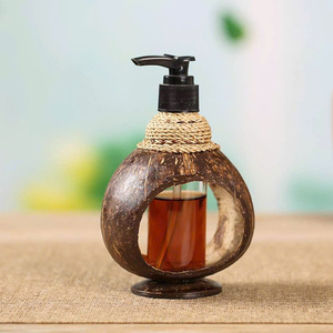 Meilleur choix : Distributeur de savon liquide en coquille de noix de coco, écologique, décoration d'intérieur - Product Image 6
