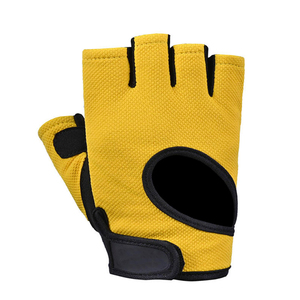Professional Suede Weightlifting <b>Gloves</b> for Gym Fitness Training Sports Strong Grip Non-Slip Half-Finger Adjustable Wrist Strap - Product Image 4