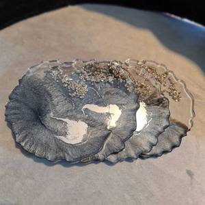 Luxe Resin <b>Coasters</b> silver resin <b>coasters</b> luxury <b>coaster</b> set smoky resin art aesthetic <b>drink</b> <b>coasters</b> handmade resin decor Mats - Product Image 5