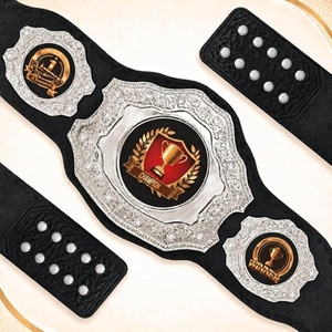 Custom Boxing <b>Wrestling</b> MMA Championship <b>Belt</b> Premium Leather Champion Title Gold Metal Plates Personalized Logo OEM Factory - Product Image 5