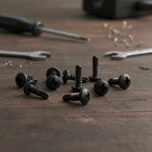 PDC Pan Head Washer Phillips Drive Drill Point Black Coated Carbon Steel Standard Thread Class 4.8/6.8 DIN/ISO Inch <b>Screw</b> Model - Product Image 1