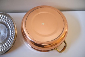Heat Resistant for Gas and Induction Cooker Hammered Copper Soup <b>Pot</b> with <b>Lid</b> Double Handle Vintage Design - Product Image 5