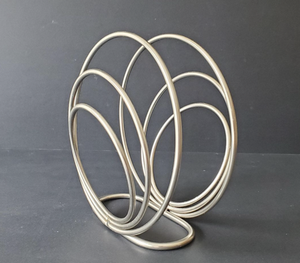 Creative 2 Slot Iron Napkin <b>Holder</b> with Round Base Rose Gold Copper Paper Dispenser Stand for <b>Kitchen</b> Countertop Napkin <b>Holder</b> - Product Image 5