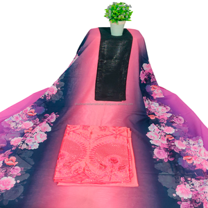 Nuevo conjunto completo de Dirac somalí, tela de gasa flameada tejida, aspecto real para Jacquard, estampado Digital, vestidos de fiesta especiales de boda para niñas - Product Image 5