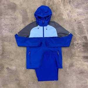 Ensemble de survêtement streetwear pour homme, veste courte coupe-vent 2 pièces personnalisée fabriquée en usine, fermeture éclair, nylon, polyester - Product Image 3