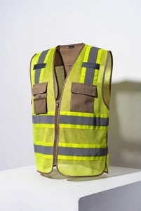 Chaleco de Seguridad Reflectante de Grado Profesional para Hombre, Chaleco de Trabajo con Múltiples Bolsillos para Exteriores - Product Image 4
