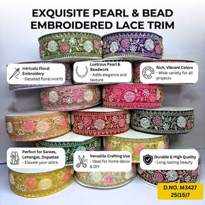 Multi Coloured Embroidered Lace Trim Ethnic Boho Ribbon Border Fabric Lace for Dress Saree Garment Decoration Accessories - Product Image 6