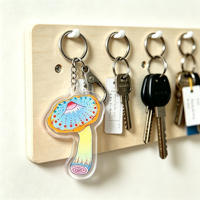 Porte-clés en acrylique personnalisé motif champignon anime, breloque mignonne en acrylique de dessin animé, cadeau de collection, décoration, usine OEM ODM