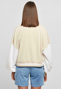 Nouvelle veste bomber universitaire d'hiver pour femme 2026, blanche, avec design réversible coupe-vent, doublure en coton, extérieur en laine/viscose - Product Image 2