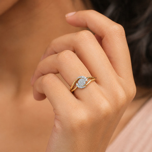 Anillo de Diamante Amarillo Cultivado en Laboratorio, Estilo Romántico Brillante, Joyería de Compromiso, Chapado en Rodio, Oro de 10K, 14K, 18K, Plata 925, 935 - Product Image 4