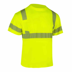 เสื้อยืดสะท้อนแสงเรืองแสง ระบายอากาศ แห้งเร็ว ได้รับการรับรองมาตรฐาน CE เสื้อผ้าเพื่อความปลอดภัยสำหรับงานกลางแจ้ง กันน้ำ ผลิตจากโพลีเอสเตอร์ตาข่าย - Product Image 4