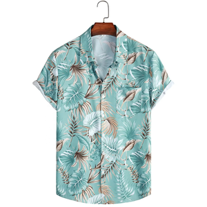 Camisa de Manga Corta para Hombre, Estilo Hawaiano, Tejida, Lisa, con Cuello Solapa, Nueva Colección de Verano, Venta al Por Mayor - Product Image 2