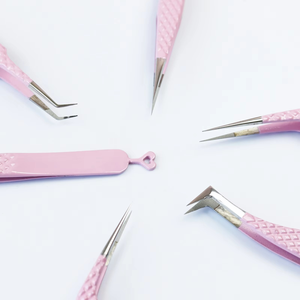 Pinzas Profesionales para Extensión de Pestañas con Puntas de Fibra para un Agarre Perfecto, Nunca se Resbalan Incluso con Pestañas de 0.03mm, 75 Grados - Product Image 4