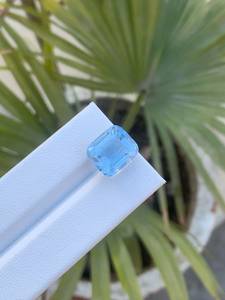 Aguamarina Natural Santa María Brasileña, Corte Cojín, Gema Azul Intenso, Piedra Suelta para Joyería Fina - Product Image 2