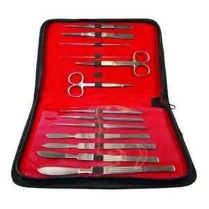 Kit de dissection manuel en acier inoxydable, ensemble de chirurgie mineure, kit de laboratoire d'anatomie et de biologie de qualité médicale avec scalpel et forceps - Product Image 3