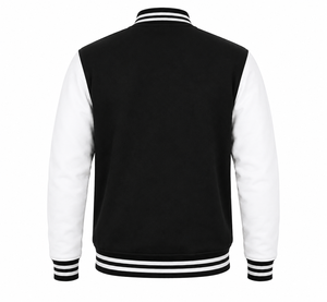 Dumela Custom Black <b>White</b> Varsity Bomber <b>Jacket</b> <b>Men</b> Embroidered Letterman Style Regular Fit Winter Outerwear - Product Image 2