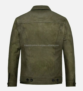 Veste robuste coupe-vent avec logo personnalisé de haute qualité pour hommes Veste en toile à la mode avec col montant pour hommes - Product Image 3