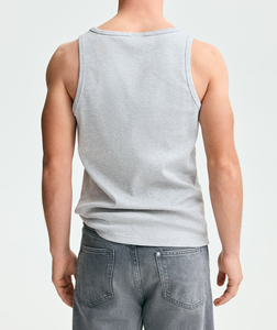 <b>Men</b> Cotton <b>Tank</b> <b>Top</b> O-Neck Sleeveless Solid Color Casual <b>Knitted</b> Muscle Undershirt Fitness Gym Wear - Product Image 4