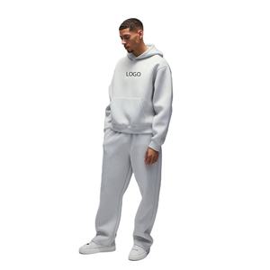 Custom Men’s Black Tracksuit <b>Set</b> Hoodie <b>Jogger</b> Pants Matching Streetwear Casual Two Piece Sportswear Athletic Outfit - Product Image 6