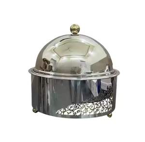 Plat de service de luxe en acier inoxydable doré avec couvercle, chauffe-plats isolé, pot de service pour table à manger et buffet, ustensile de cuisine - Product Image 6