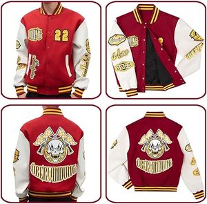 Veste d'hiver confortable pour homme, style Letterman, col montant, logo sur le devant, coupe-vent, haute qualité, écologique, 100% fibre de polyester - Product Image 6