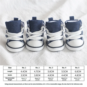 Chaussures pour animaux de compagnie <span class=keywords><strong>Converse</strong></span> en toile denim, style jean tendance, décontractées, imperméables et antidérapantes pour l'extérieur, printemps-été, pour Teddy, Bichon et autres animaux de compagnie - Product Image 3